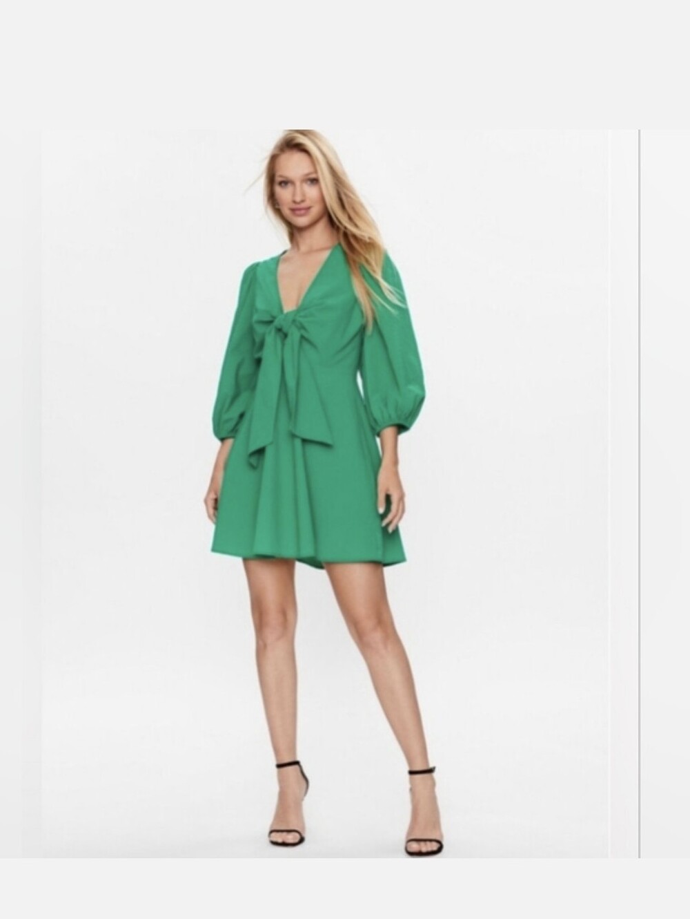 Ted Baker London Jozelyn Tie Bow Front Mini Dress Green Size 3(US 8)